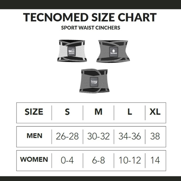 TECNOMED 2 SWEAT FITNESS GYM TRAINER SUPPORT BELT - Picture 6 of 6